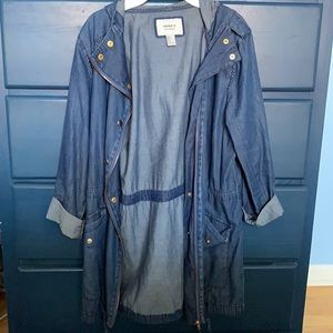 Lightweight Denim Hooded Jacket